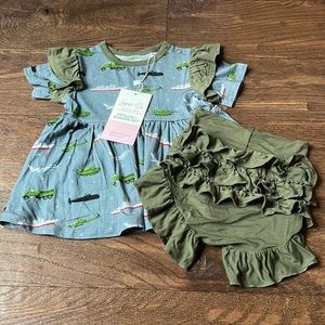 BAMBOO Laree+Co Peplum and Bummie set